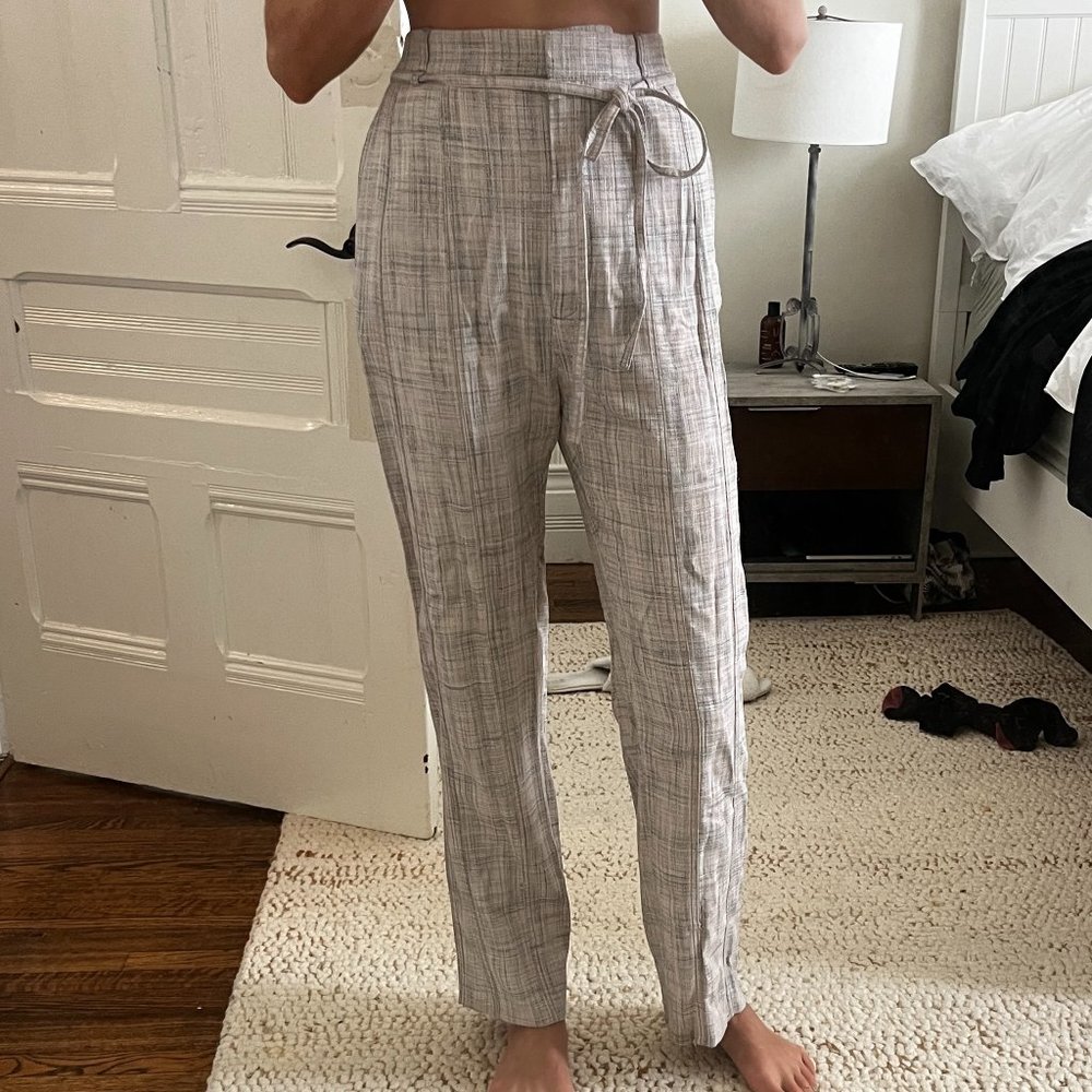 Acne Studios Ribbon Tie Trousers (Plaid)